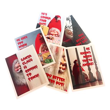 Creepy Santa He's Gonna Find Out Card