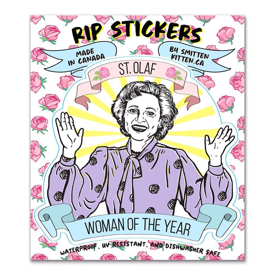 RIP Betty White Vinyl Sticker