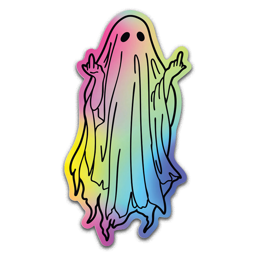 Ghost Holographic Vinyl Sticker