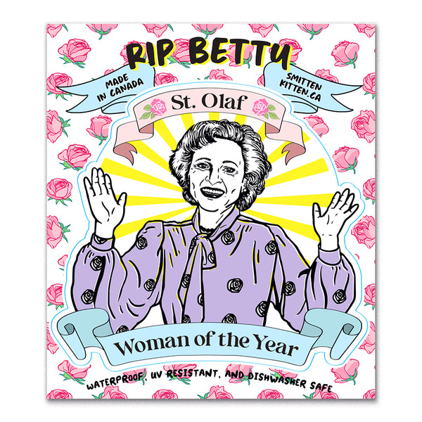 RIP Betty White Vinyl Sticker
