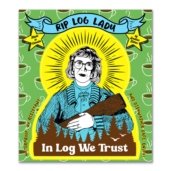 RIP Log Lady Catherine Coulson Vinyl Sticker