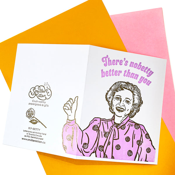 RIP Betty White Card