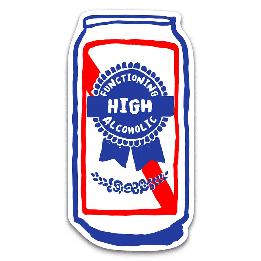 High Functioning Alcoholic Vinyl Sticker
