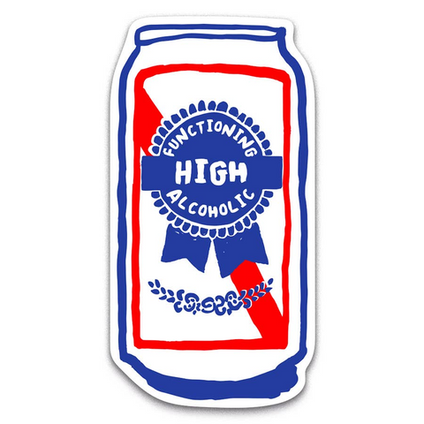 High Functioning Alcoholic Vinyl Sticker