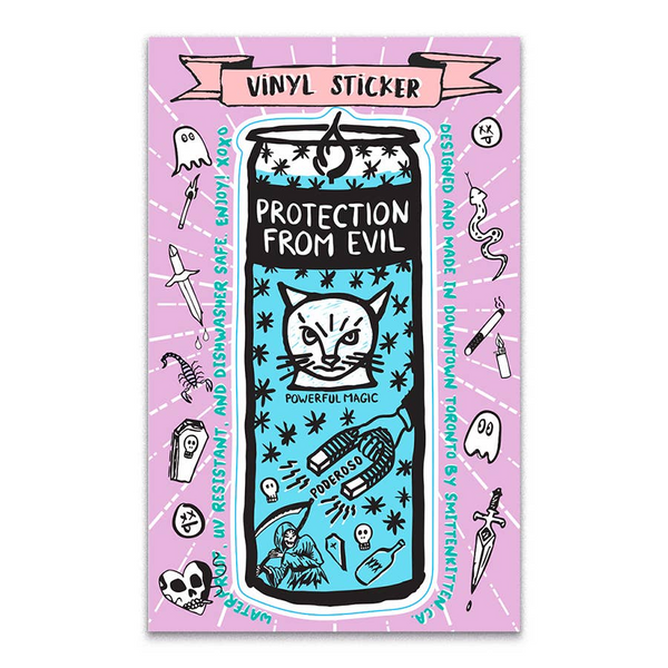Protection From Evil Prayer Candle Vinyl Sticker