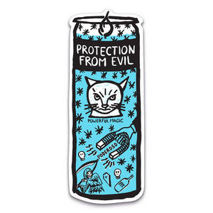 Protection From Evil Prayer Candle Vinyl Sticker