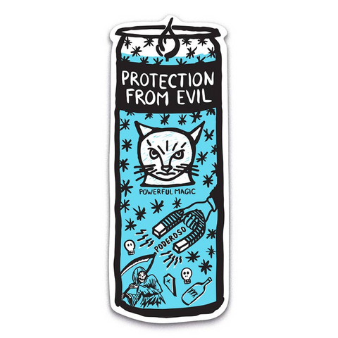 Protection From Evil Prayer Candle Vinyl Sticker