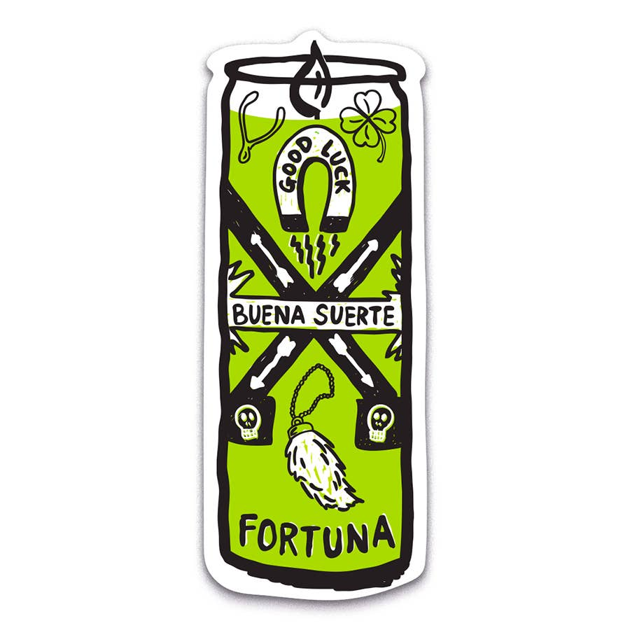Good Luck Buena Suerte Fortuna Prayer Candle Vinyl Sticker