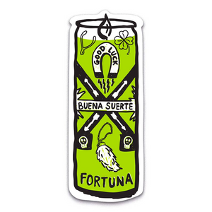 Good Luck Buena Suerte Fortuna Prayer Candle Vinyl Sticker