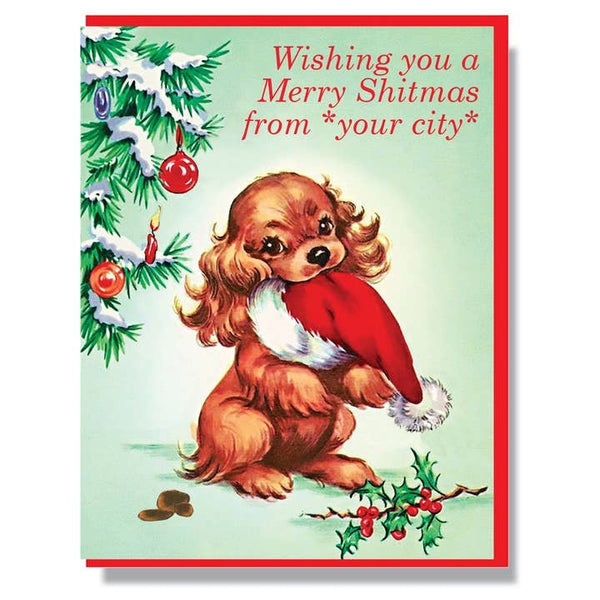 Wishing You A Merry Shitmas from [City] — Boxed Set of 6 Cards