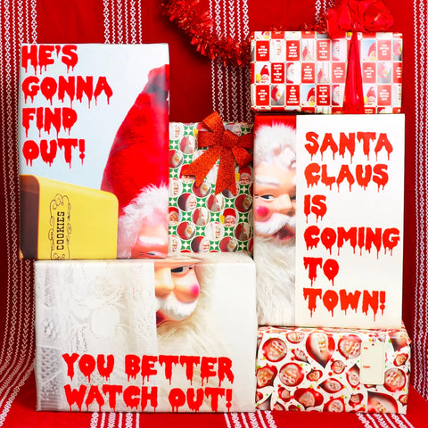 Creepy Santa Wrapping Paper Set
