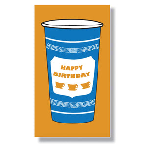 Happy Birthday Cup Mini Enclosure Card
