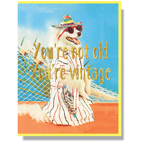 You're Not Old You're Vintage Card