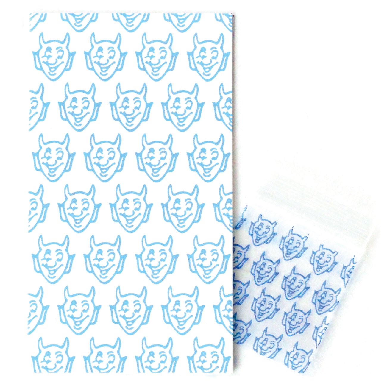 Blue Devil Mini Enclosure Card with Matching Dime Bag